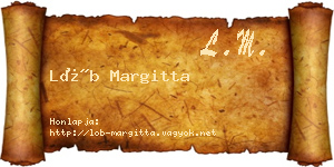 Löb Margitta névjegykártya